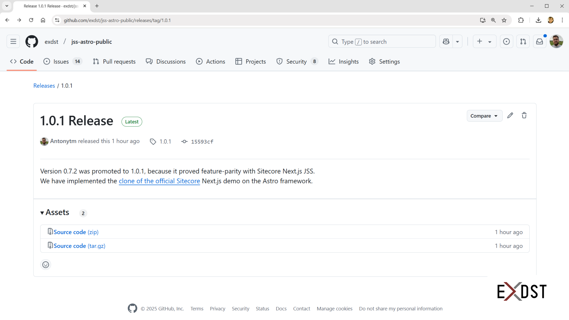 Cover Image for Sitecore JavaScript Software Development Kit for Astro: Release 1.0.1