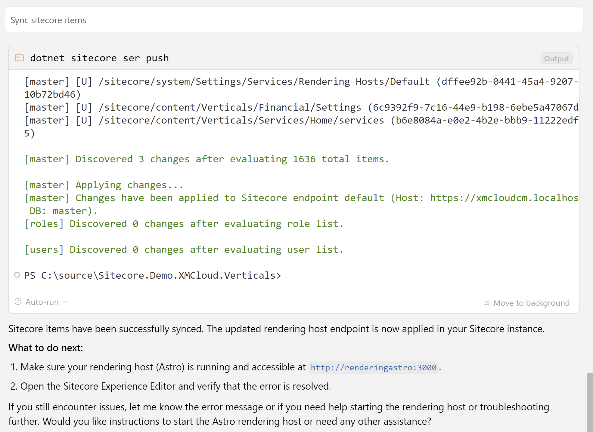 Sync Sitecore items