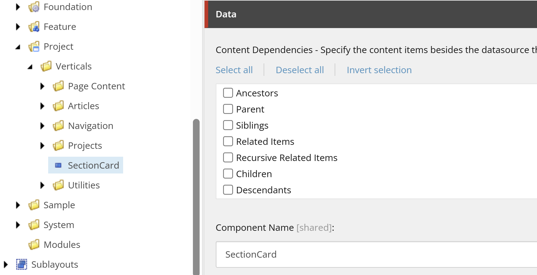 Sitecore rendering created and configured for the new component