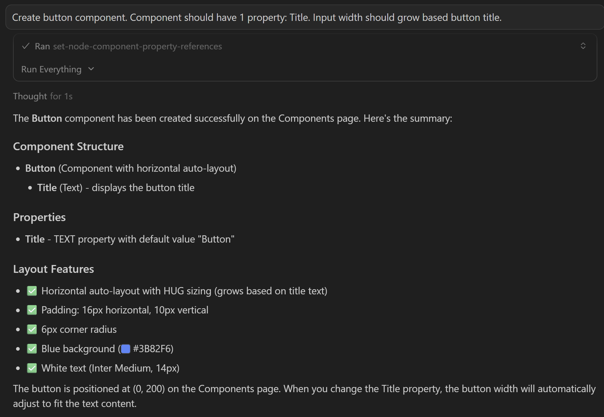 Button component: Cursor