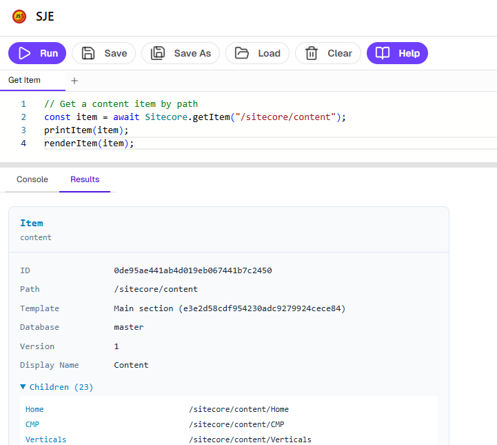 Console-style print output